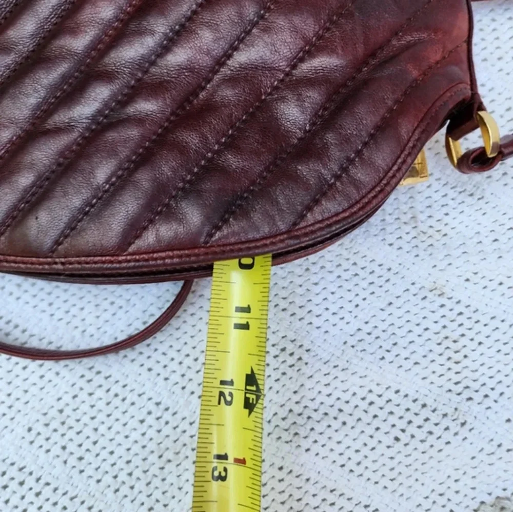 Vintage GBC Wine leather shoulderbag‎
